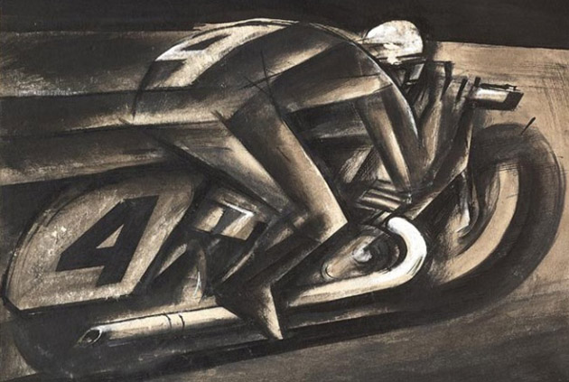 Aeropoet’ Bruno Giordano Sanzin, ‘In the Arms of Speed the Goddess’ (1924)]